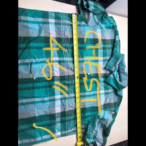 MenLogan Hill GreenPlaid Short Sleeve Button Down - Picture 5 of 7